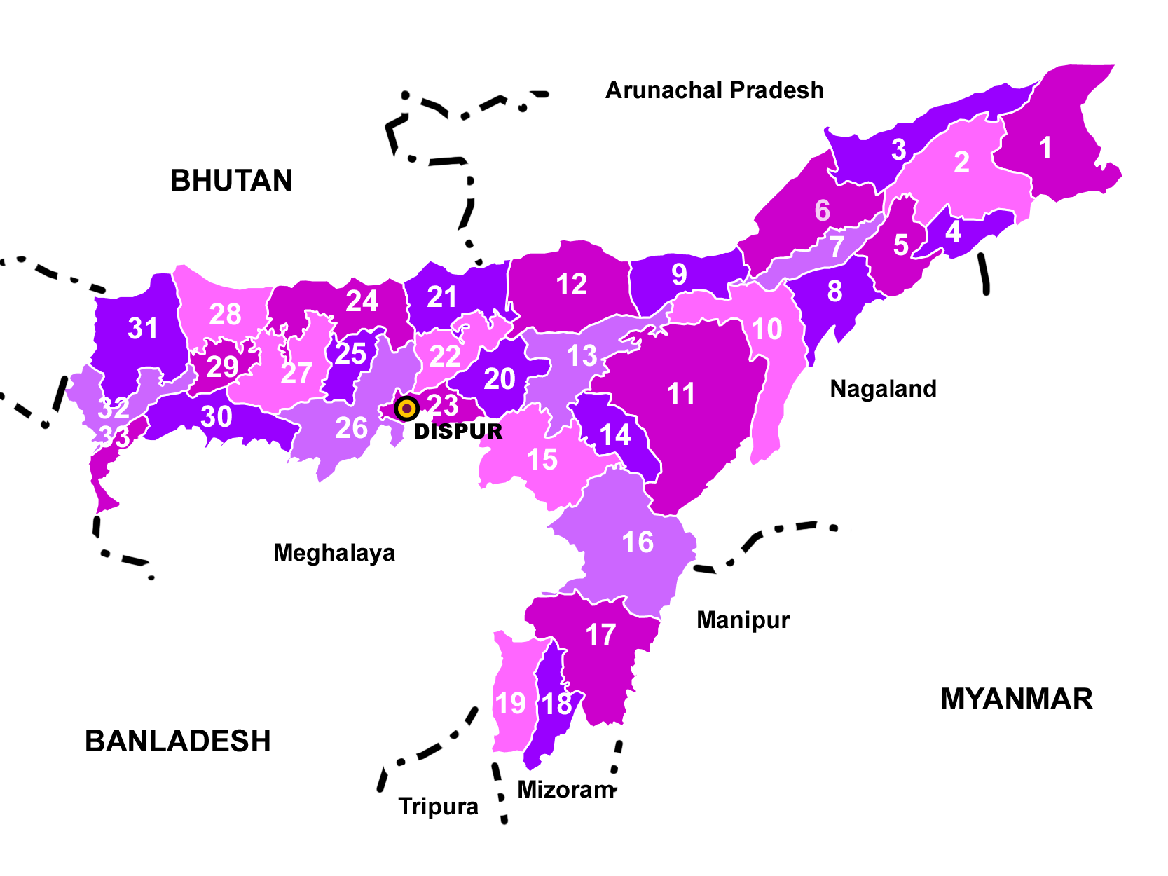 Five New Districts Of Assam   Assam Districts 