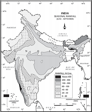 Map Of India Rainfall Distribution - Maps of the World